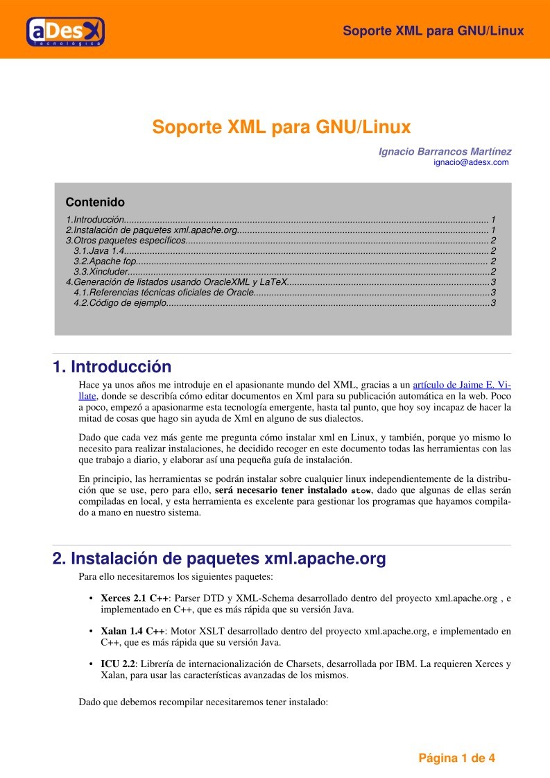 Imágen de pdf soporte XML para GNU/Linux
