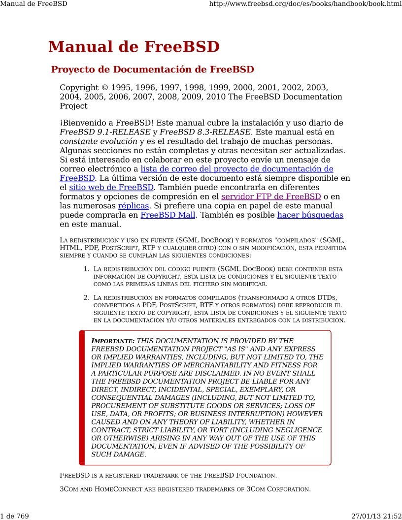 Imágen de pdf Manual de FreeBSD