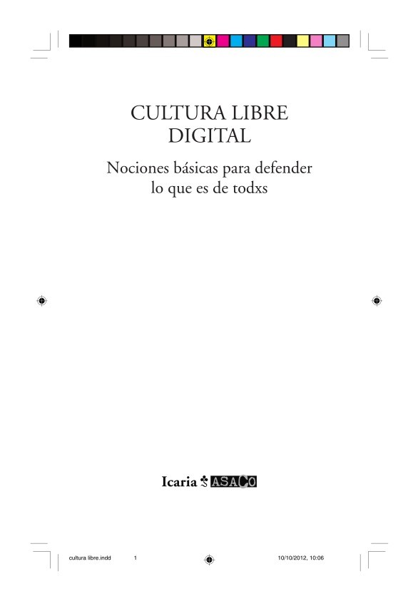 Imágen de pdf Cultura Libre Digital - Nociones básicas para defender lo que es de todxs