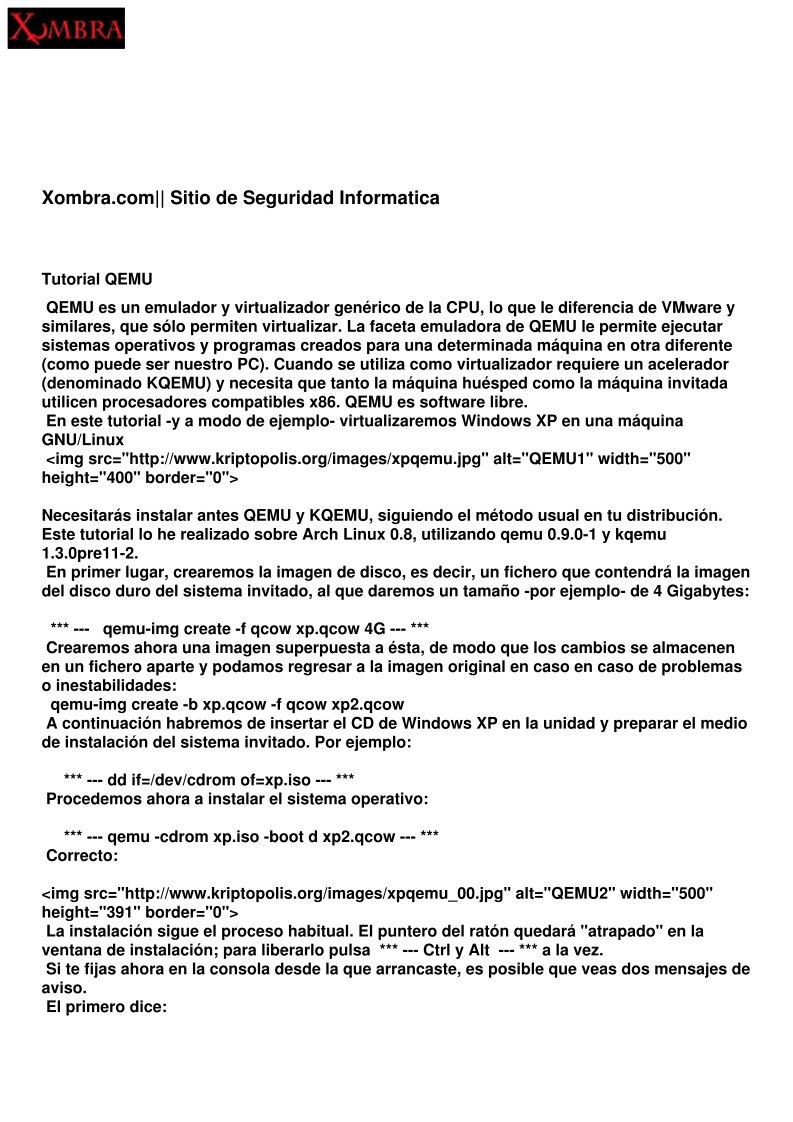Imágen de pdf Tutorial QEMU