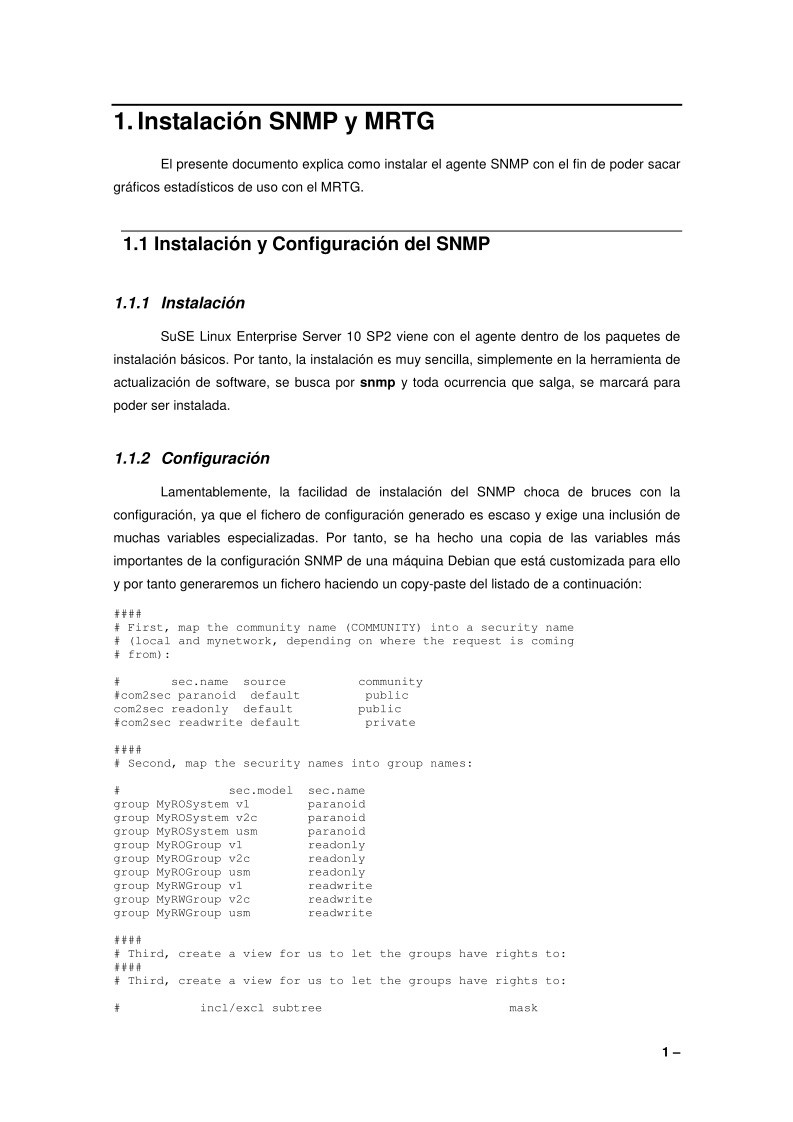 Imágen de pdf Instalación SNMP y MRTG