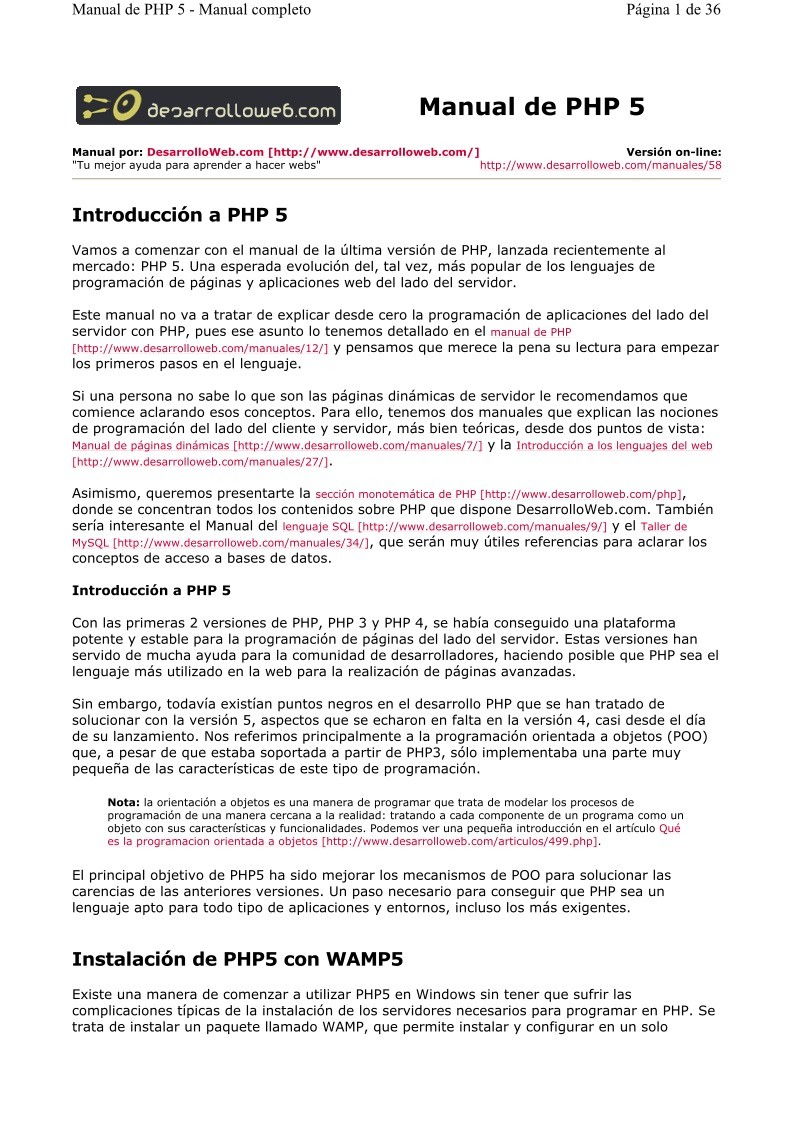 Imágen de pdf Manual de PHP5