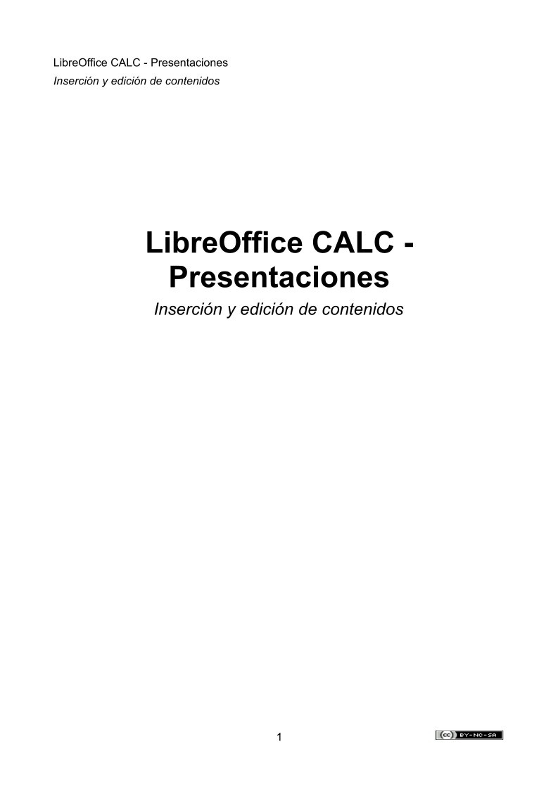 Imágen de pdf LibreOffice CALC - Presentaciones - Inserción y edición de contenidos