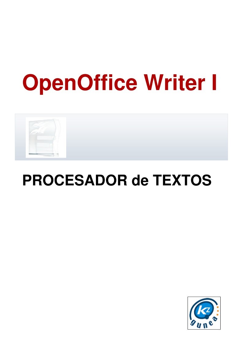 Imágen de pdf OpenOffice Writer I - Basico