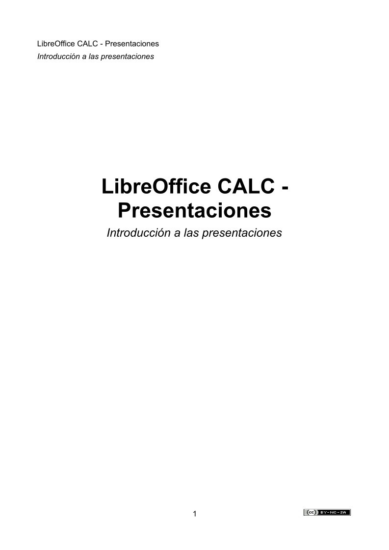 Imágen de pdf LibreOffice CALC - Presentaciones - Introducción a las presentaciones