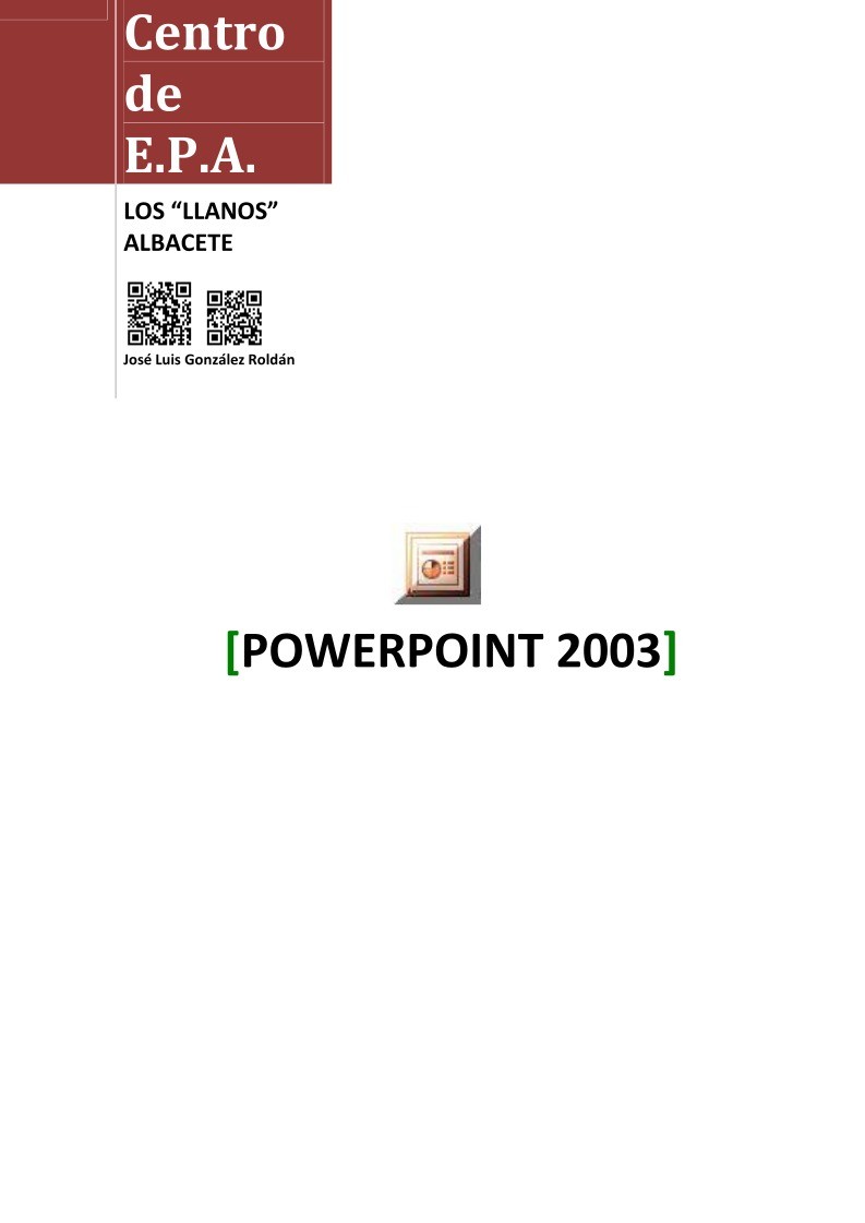 Imágen de pdf Documentación y ejercicios PowerPoint 2003