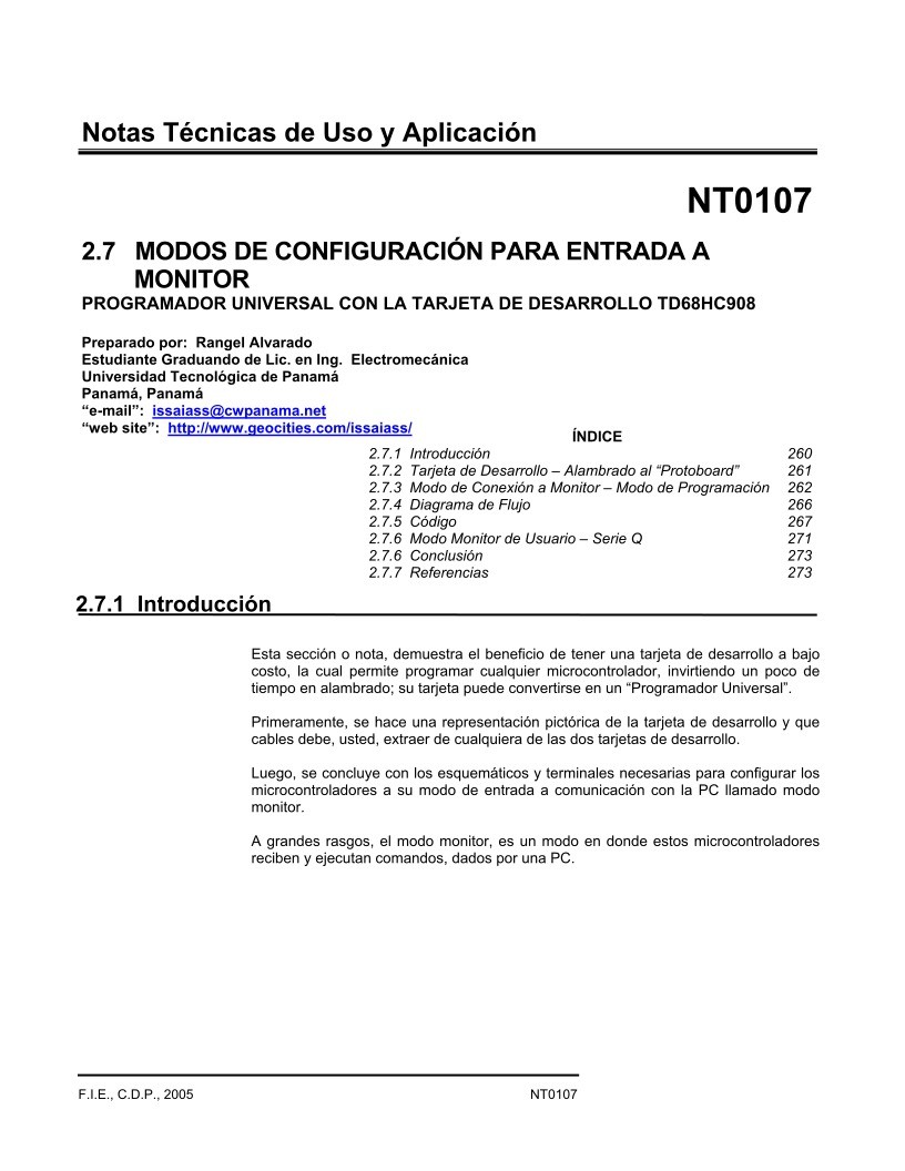 Imágen de pdf NT0107 - 2.7 Modos de configuración para entrada a programador universal con la tarjeta de desarrollo