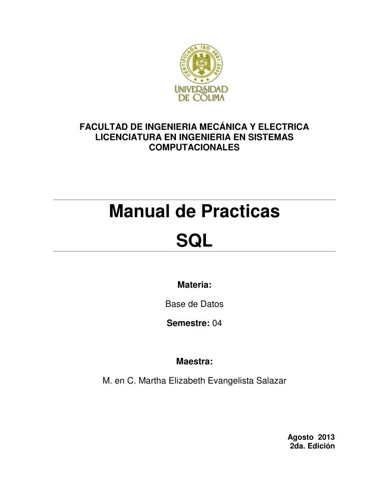 Imágen de pdf Manual de Practicas SQL