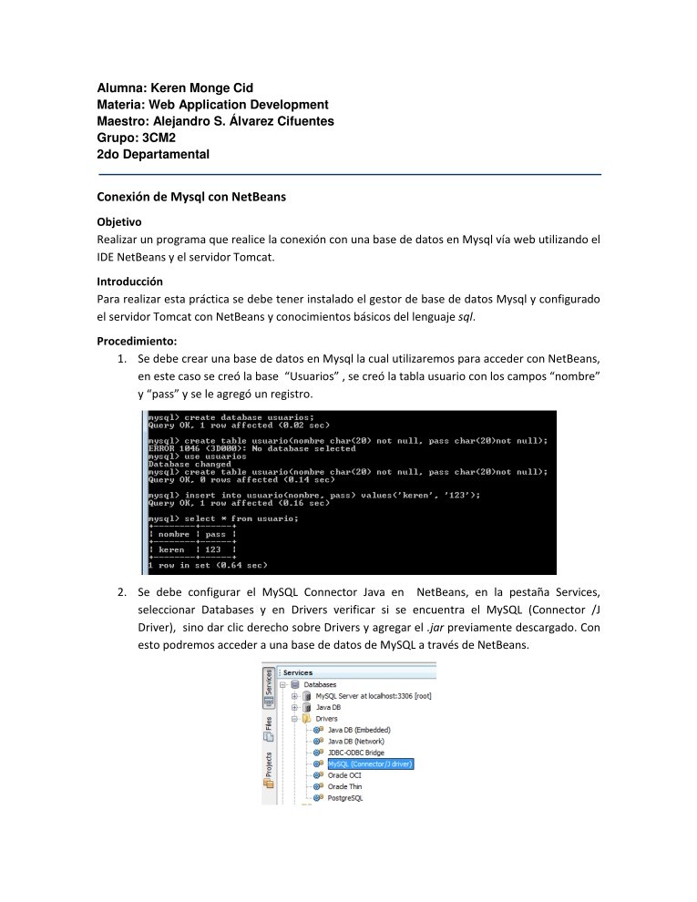 Imágen de pdf Conexión MySQL con NetBeans