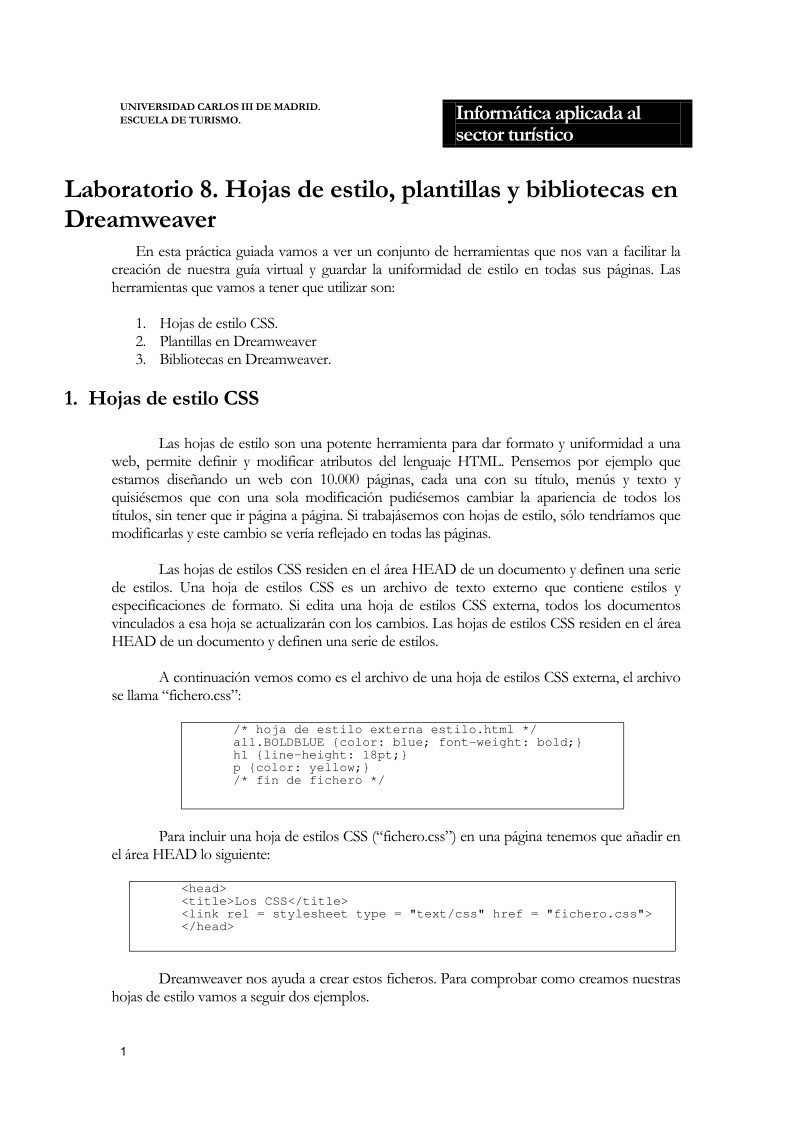 Imágen de pdf Laboratorio 8. Hojas de estilo, plantillas y bibliotecas en Dreamweaver