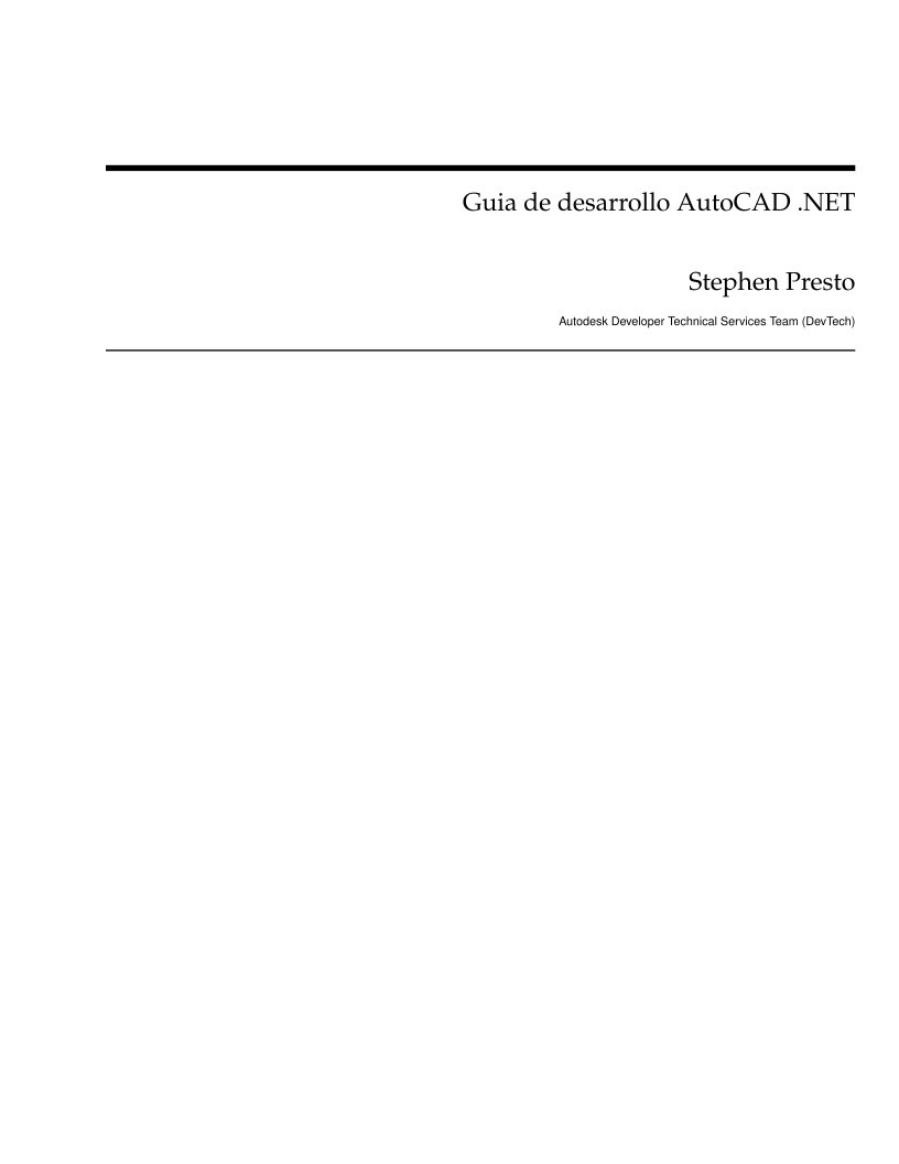 Imágen de pdf Guía de desarrollo de AutoCAD .NET