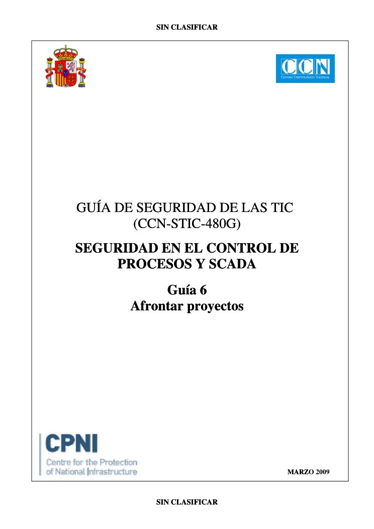 Imágen de pdf Seguridad en el control de procesos y SCADA - Afrontar proyectos