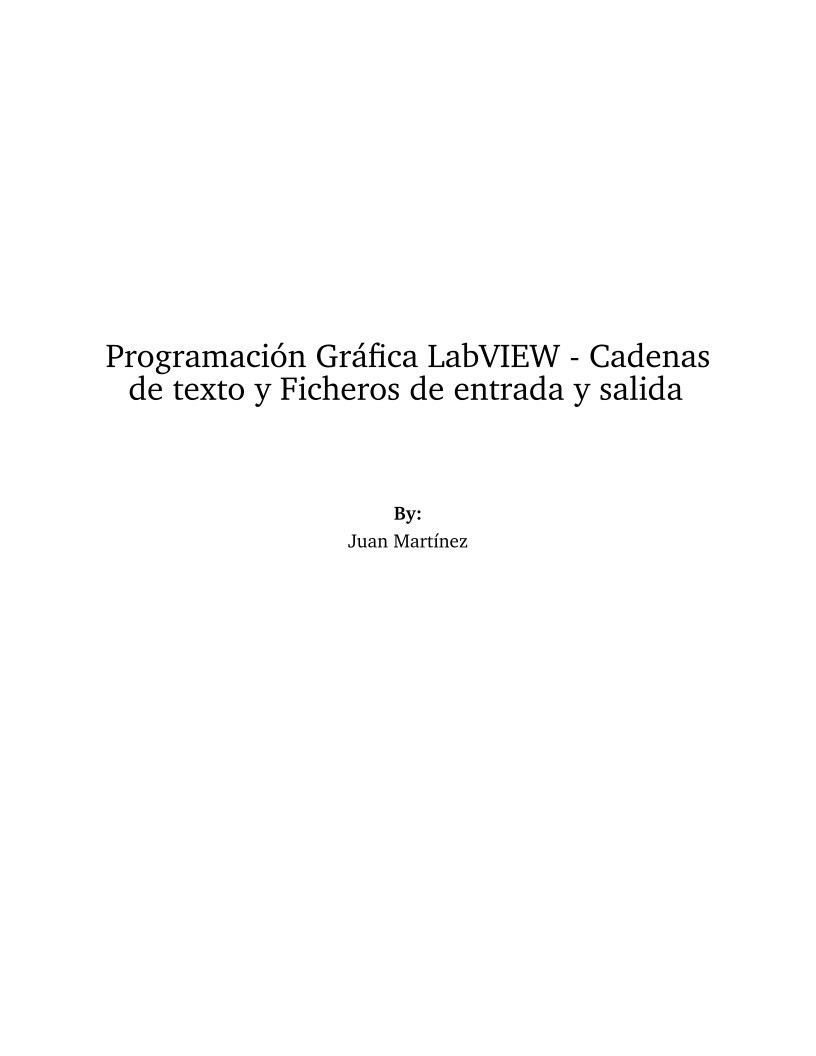 Imágen de pdf Programación gráfica LabVIEW - Cadenas de texto y ficheros de entrada y salida