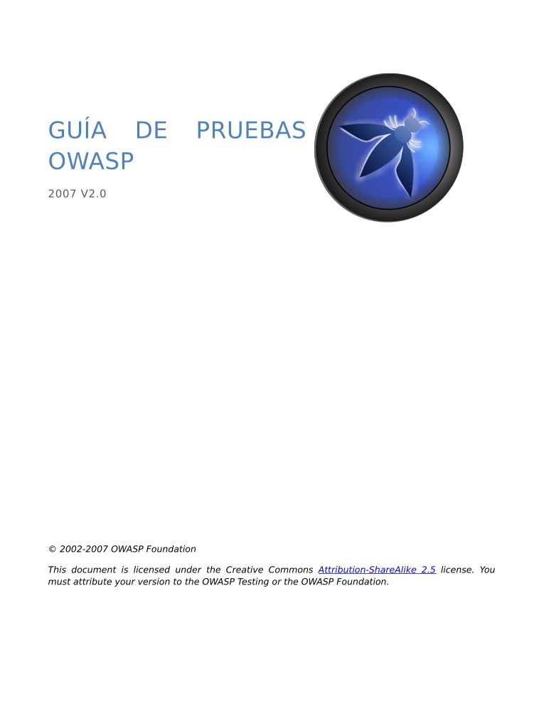 Imágen de pdf OWASP Testing Guide v2