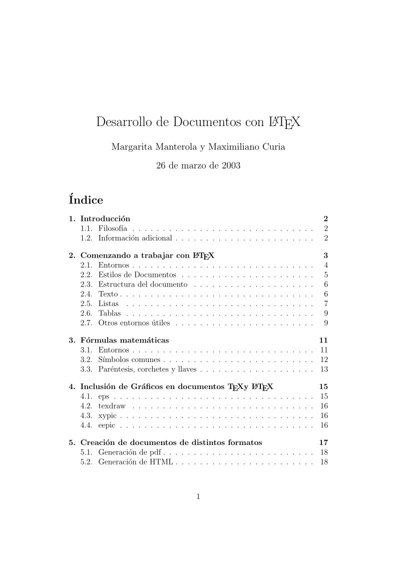 Imágen de pdf Desarrollo de Documentos con Latex