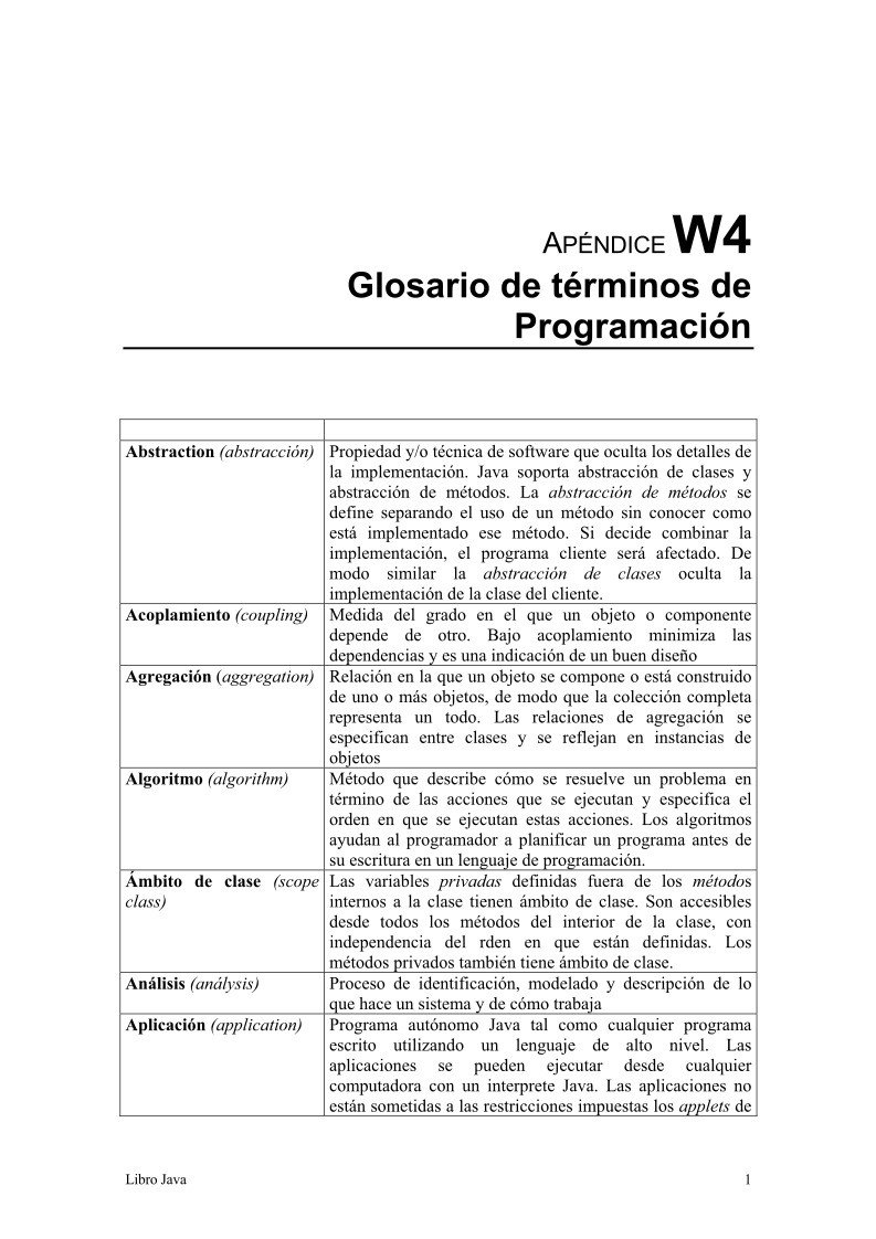 Imágen de pdf Apéndice W4. Glosario de términos de Programación