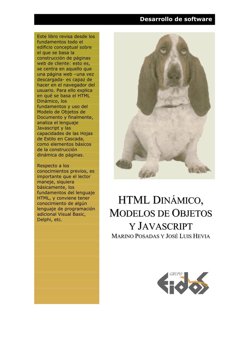 Imágen de pdf HTML dinámico, modelos de objetos y Javascript