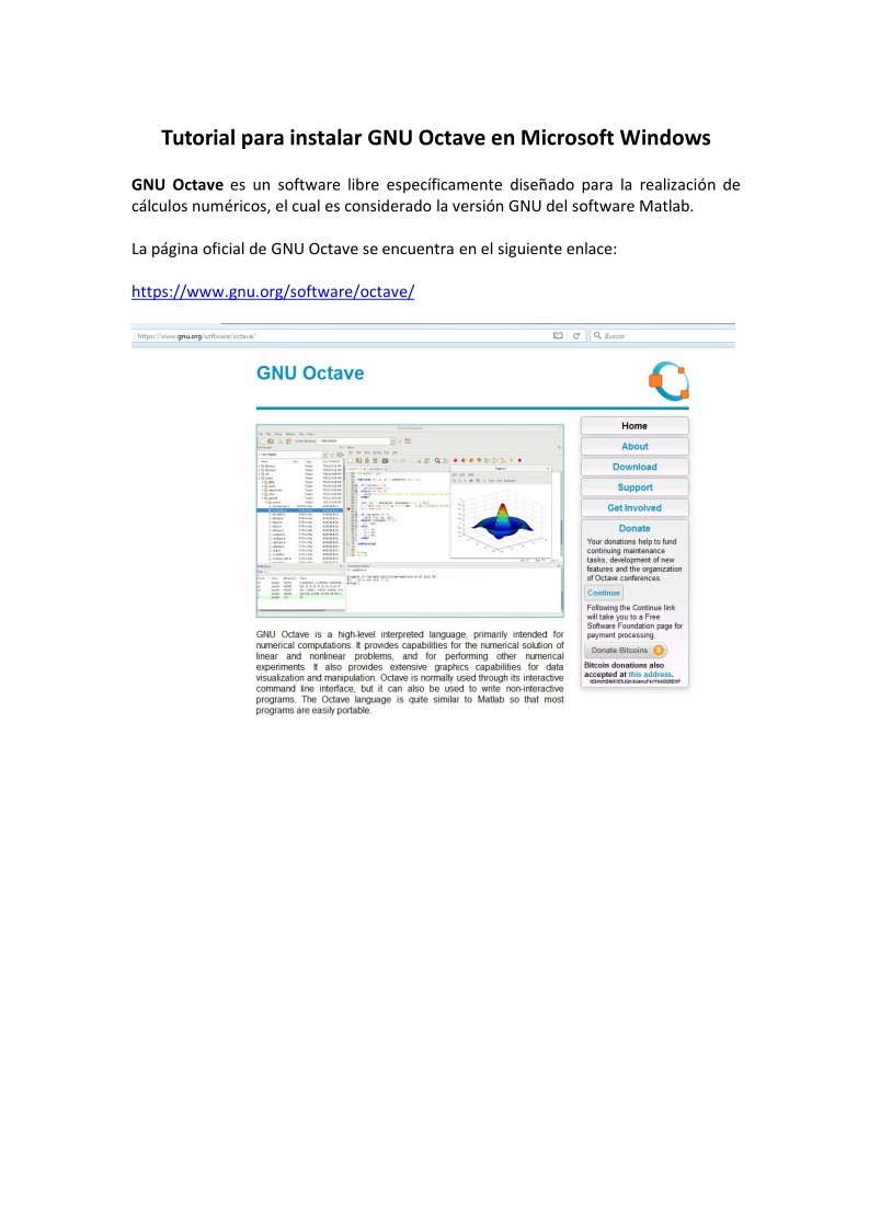 Imágen de pdf Tutorial para instalar GNU Octave en Windows