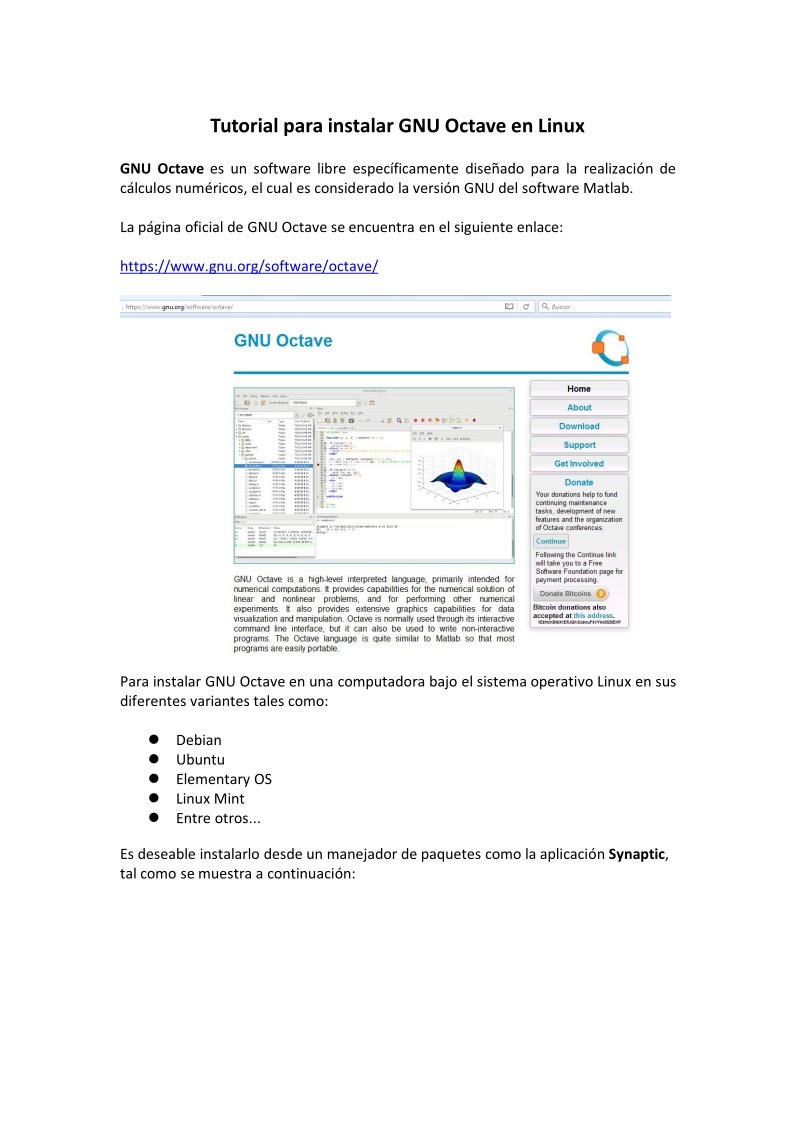 Imágen de pdf Tutorial para instalar GNU Octave en Linux