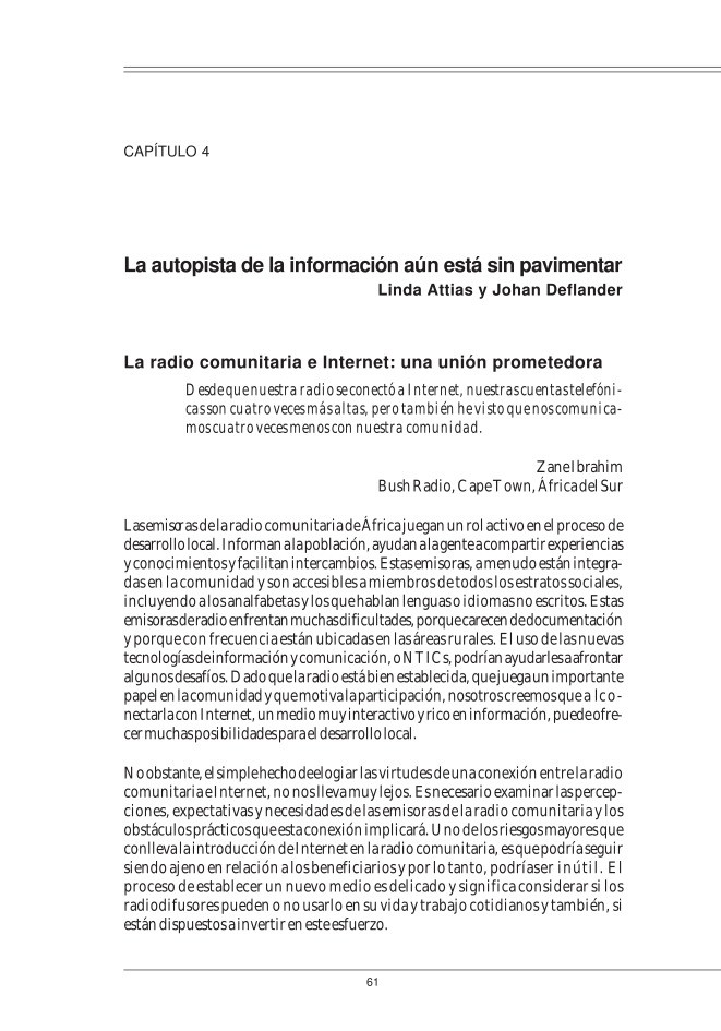 Imágen de pdf Capítulo 04 - La autopista de la información aún está sin pavimentar