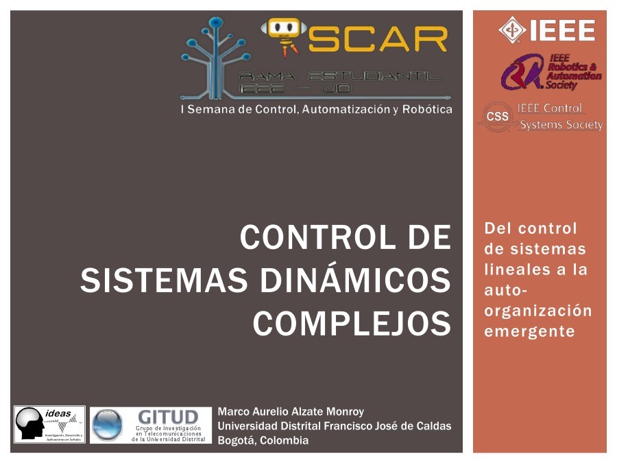 Imágen de pdf Control de sistemas dinámicos complejos