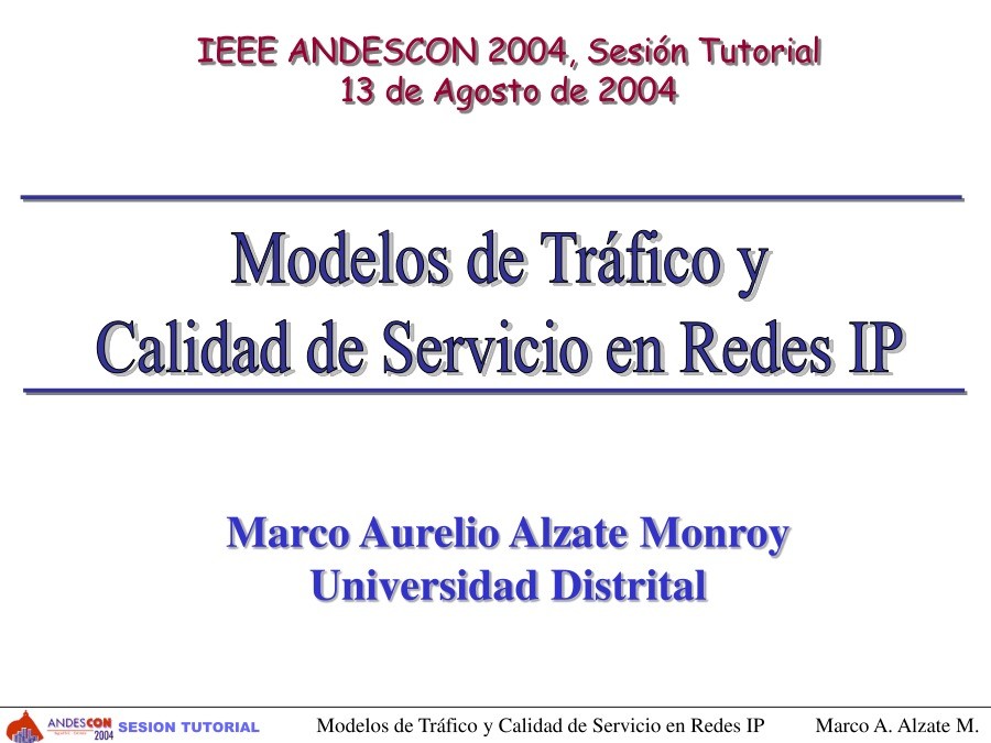 Imágen de pdf Modelos de Tráfico y Calidad de Servicio en Redes IP