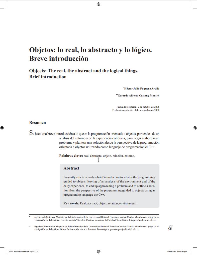 Imágen de pdf Objetos: lo real, lo abstracto y lo lógico. Breve introducción