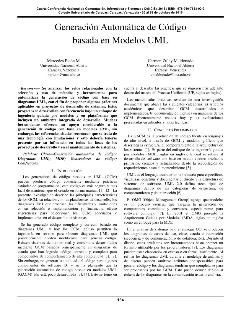 Imágen de pdf Generación Automática de Código basada en Modelos UML