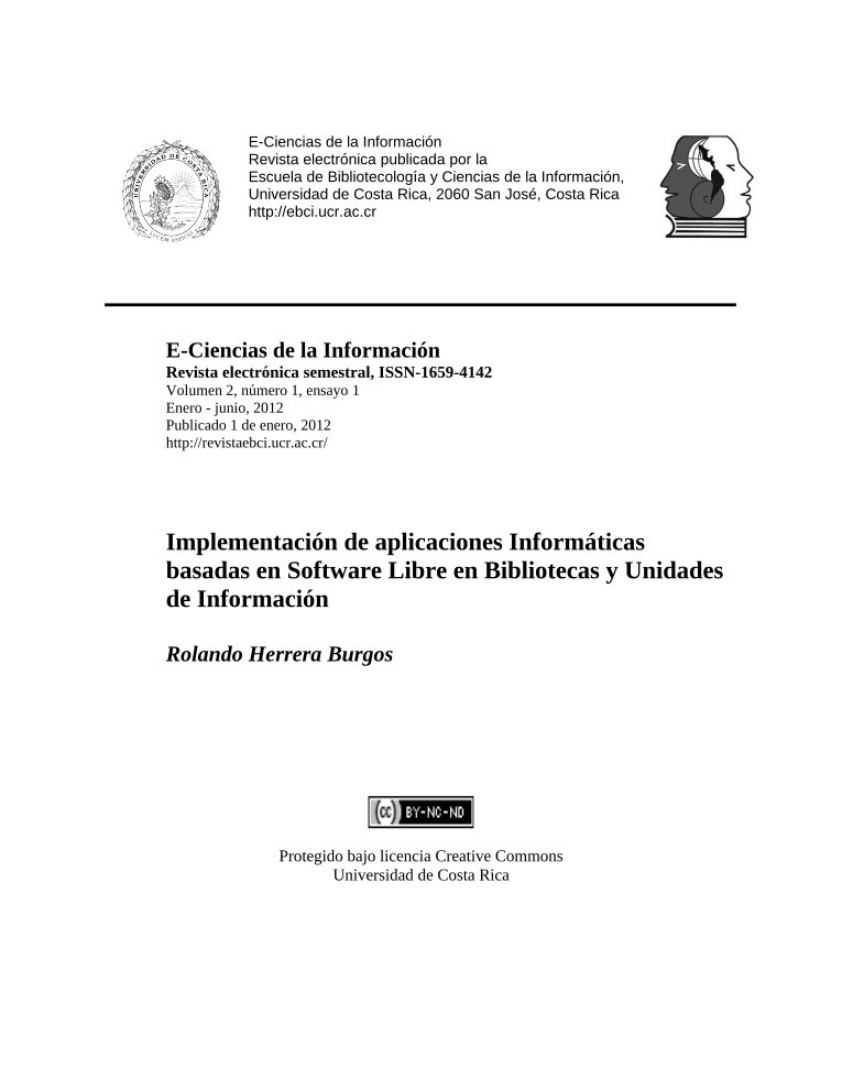 Imágen de pdf Implementación de aplicaciones Informáticas basadas en Software Libre en Bibliotecas y Unidades de Información