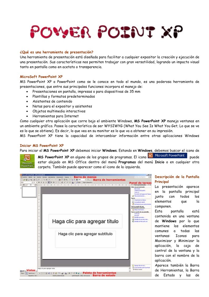 Imágen de pdf Introducción a PowerPoint XP