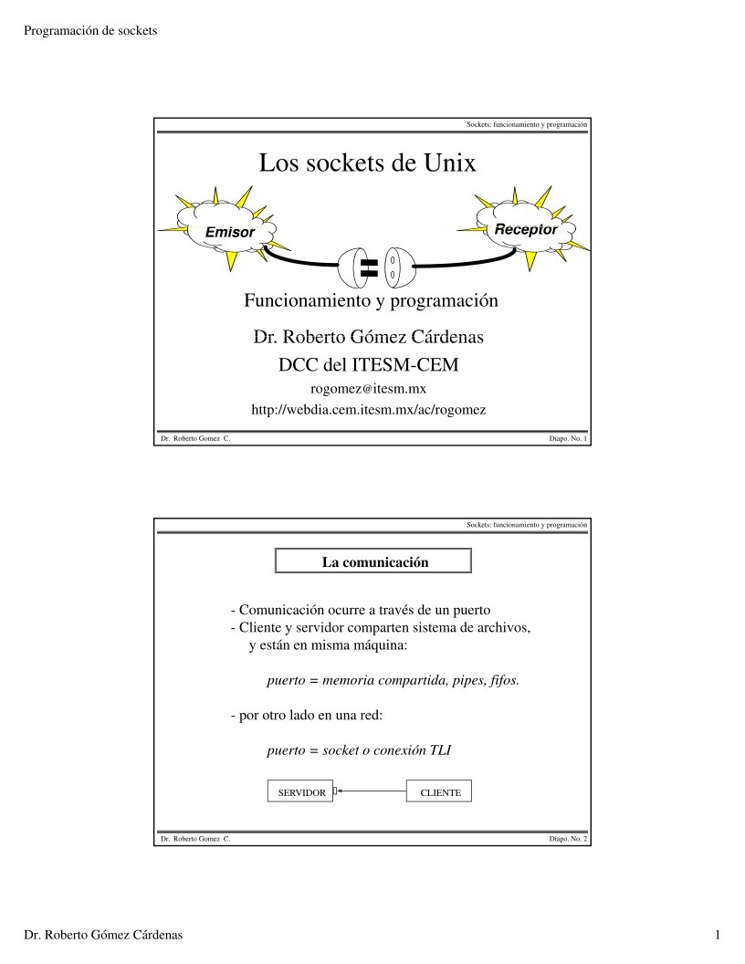 Imágen de pdf Los Sockets de Unix