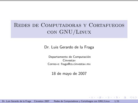 Imágen de pdf Redes de Computadoras y Cortafuegos con GNU/Linux