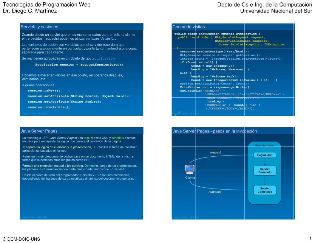 Imágen de pdf Servlets y sesiones