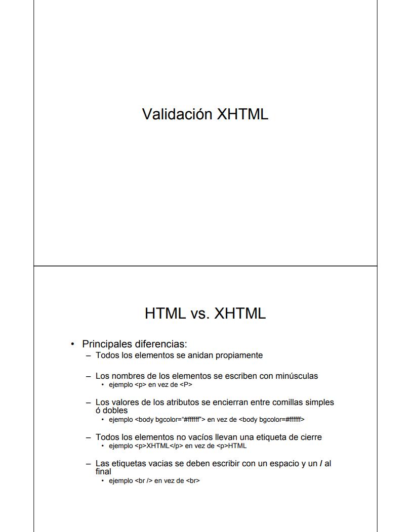 Imágen de pdf Validación XHTML
