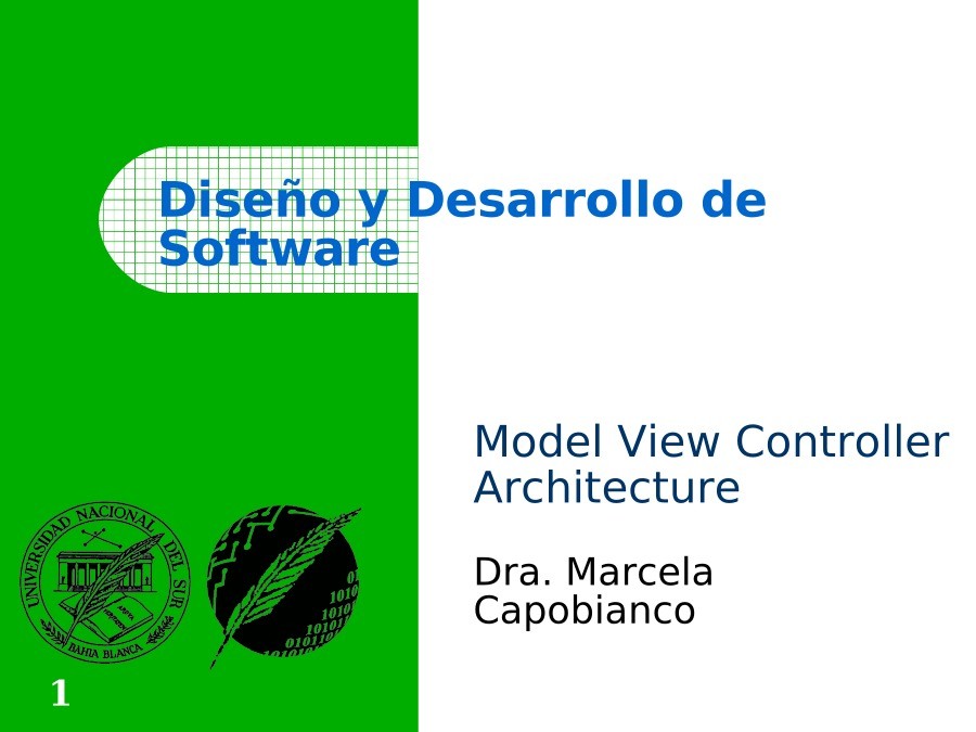 Imágen de pdf Arquitectura Modelo Vista Controlador - Diseño y desarrollo de Software
