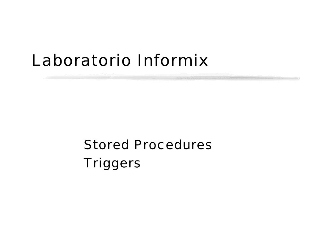 Imágen de pdf Laboratorio Informix - Stored Procedures - Triggers