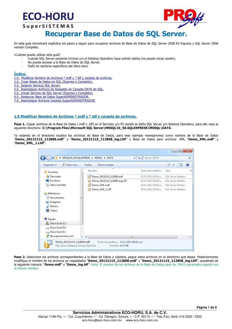 Imágen de pdf Recuperar Base de Datos SQL Server