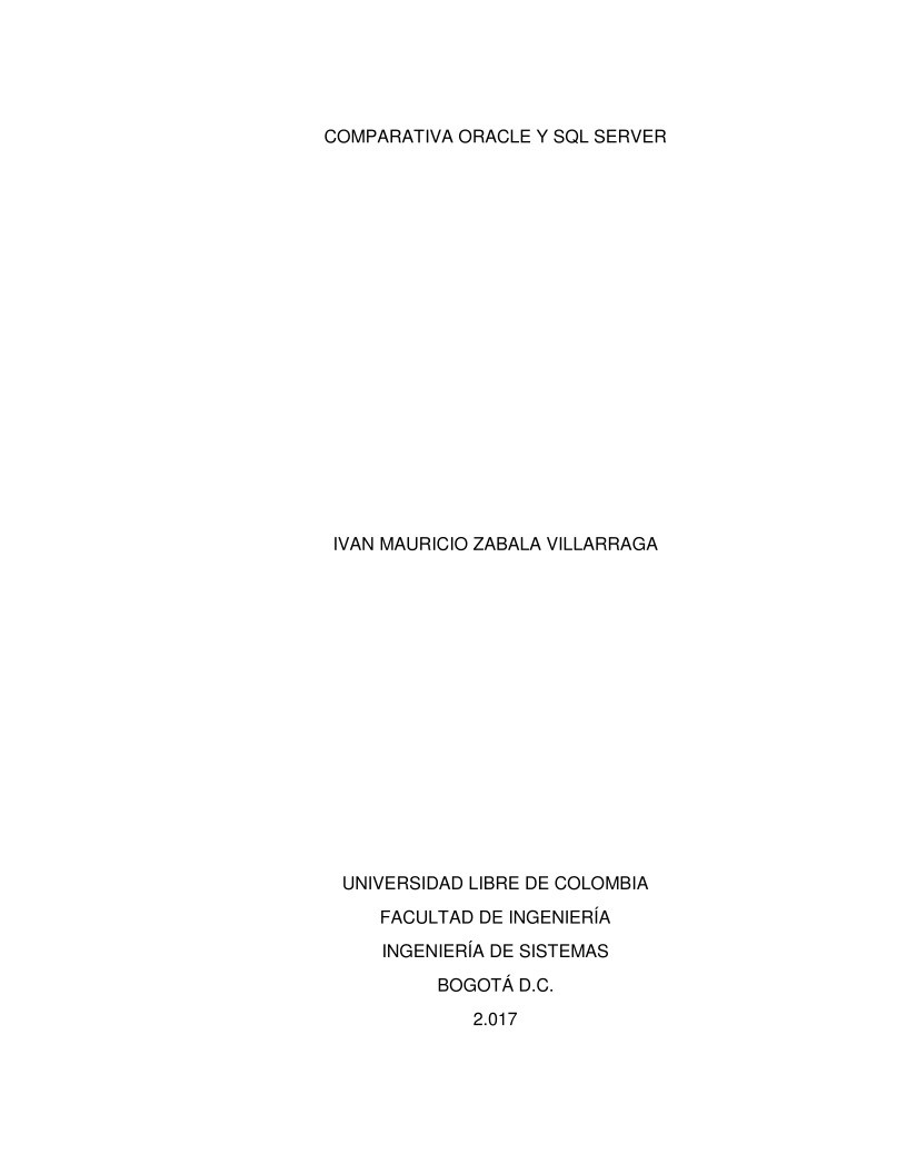 Imágen de pdf Comparativa Oracle y SQL Server