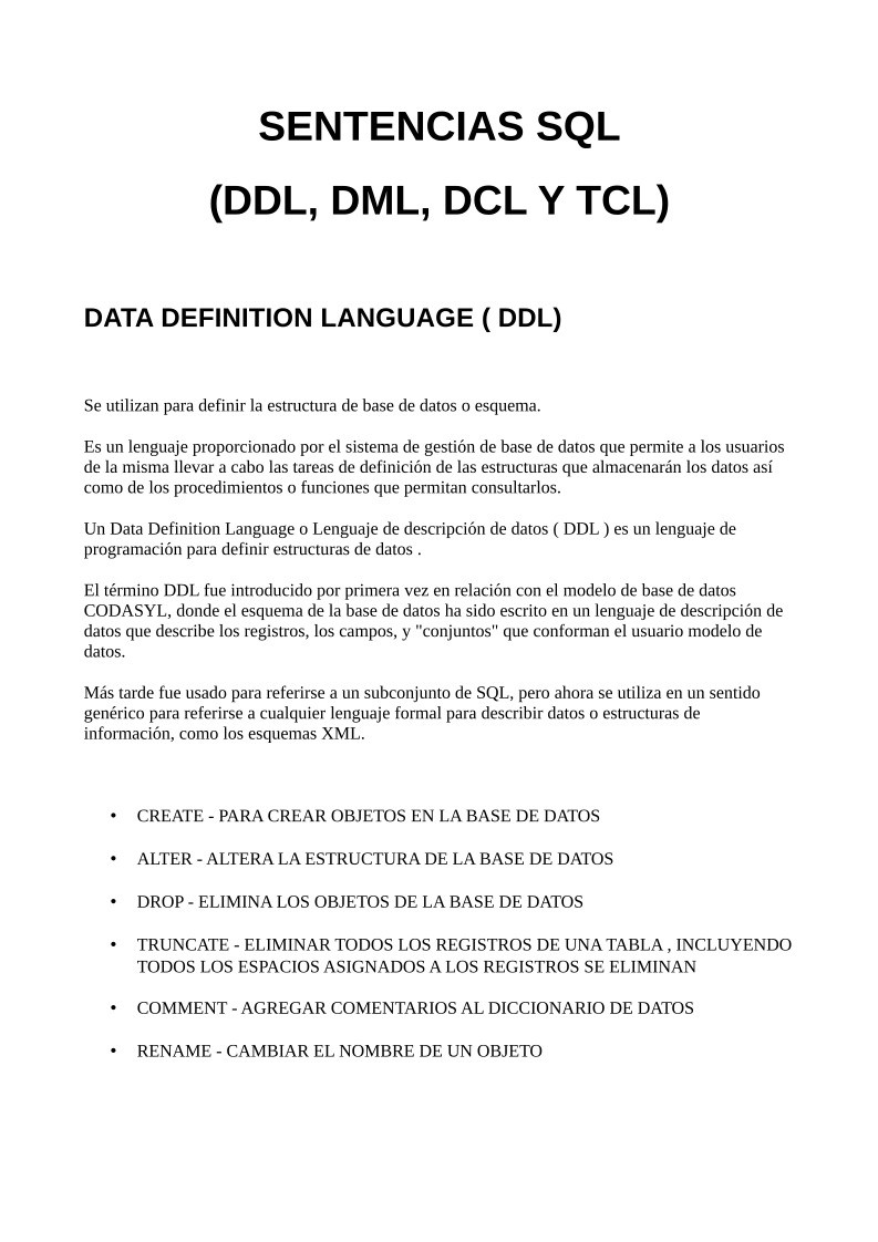 Imágen de pdf Sentencias SQL (DDL, DML, DCL y TCL)
