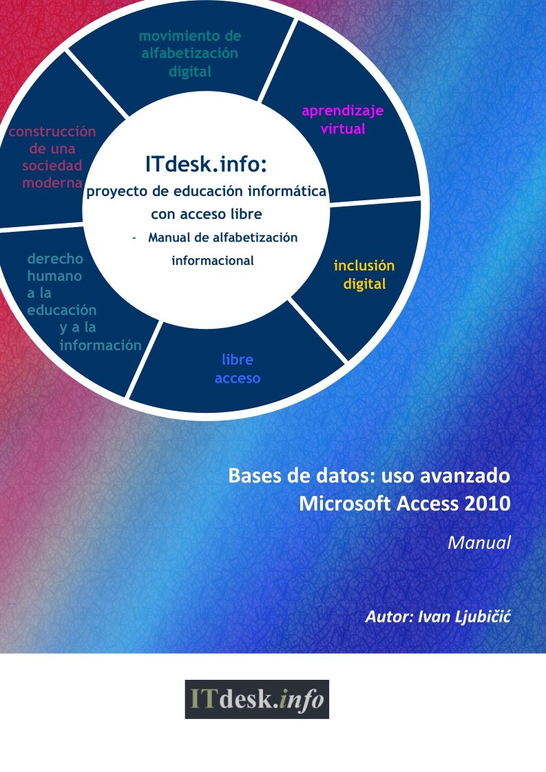 Imágen de pdf Bases de datos: uso avanzado Microsoft Access 2010