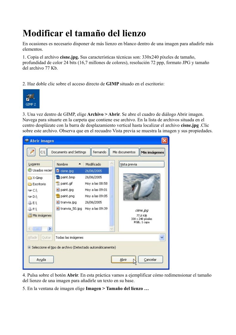 Imágen de pdf Modificar el tamaño del lienzo