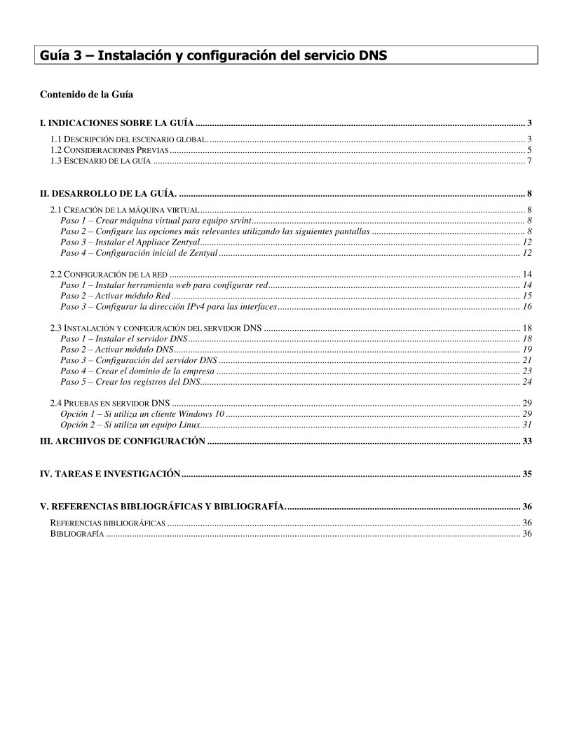 Imágen de pdf Guía 3 - Instalación y configuración del servicio DNS