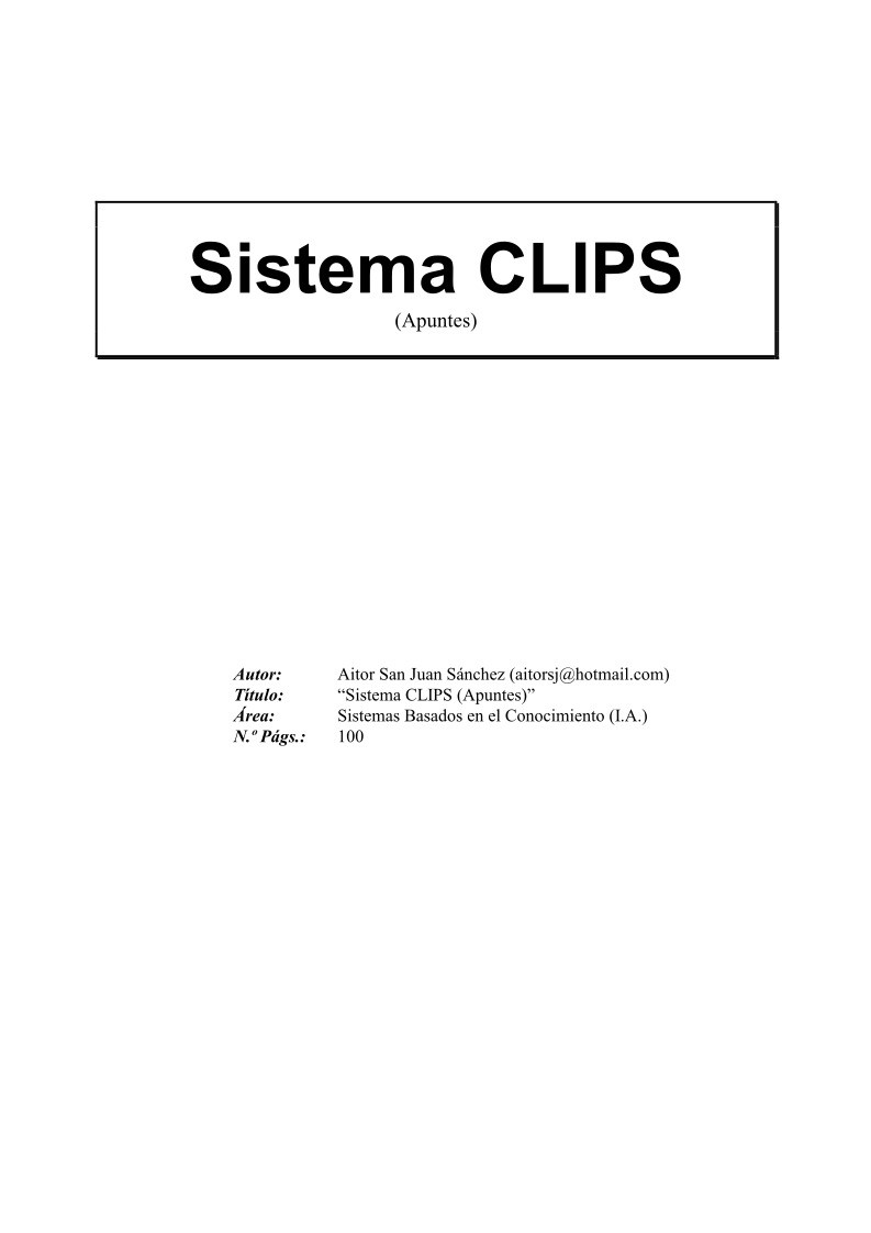 Imágen de pdf Sistema CLIPS