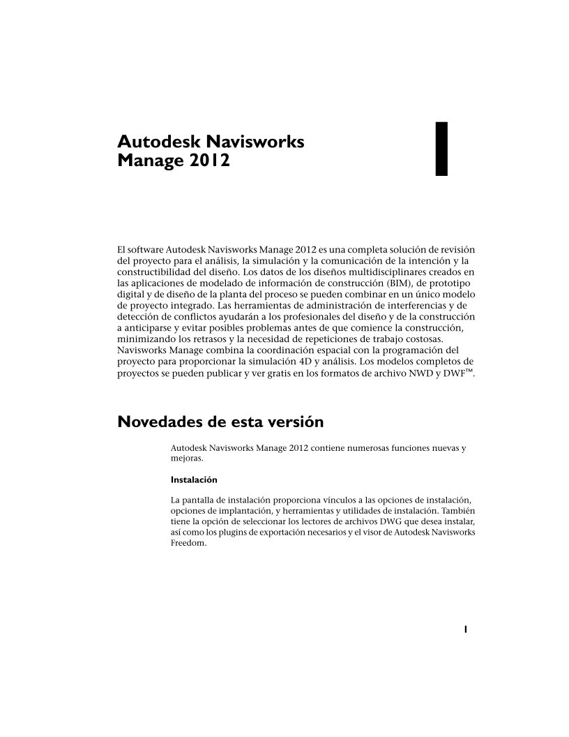 Imágen de pdf Autodesk Navisworks Manage 2012 - Manual del usuario