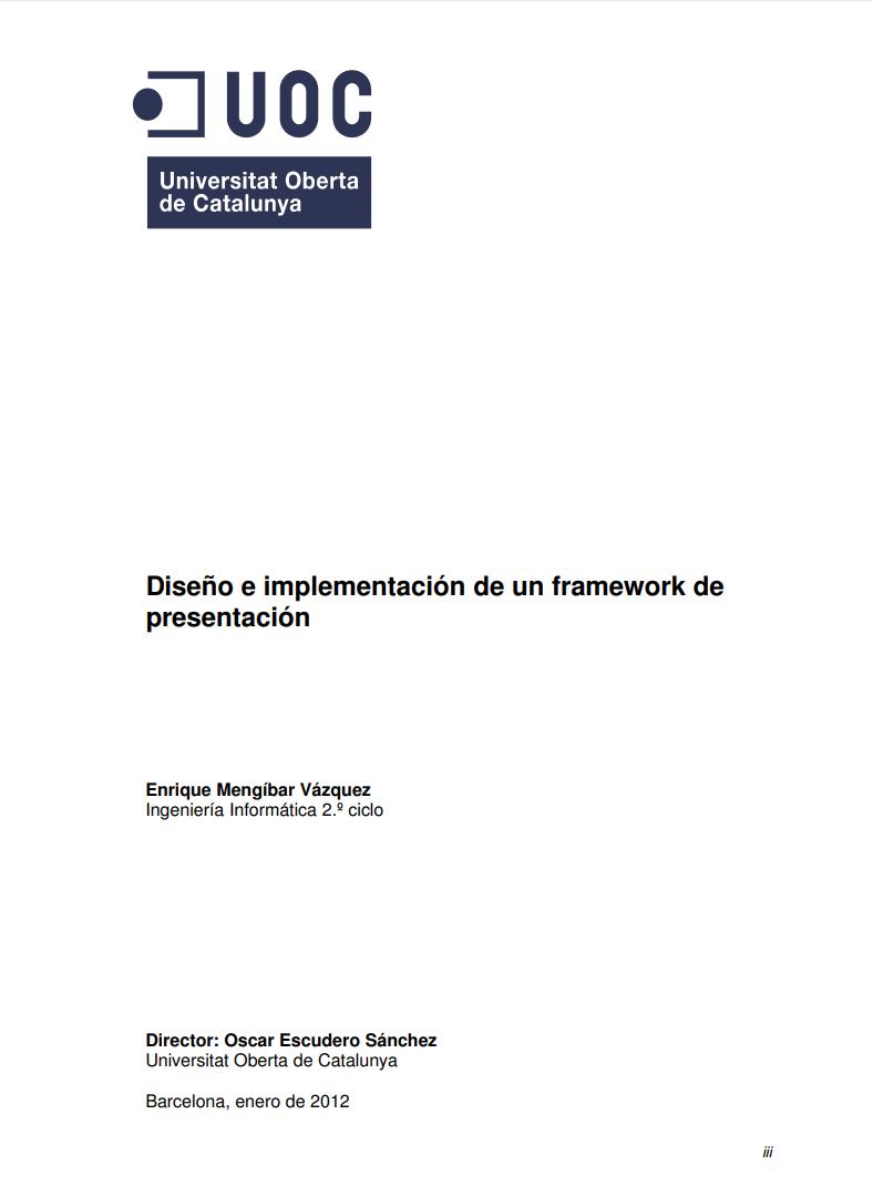 Imágen de pdf Diseño e Implementación de un framework de presentación