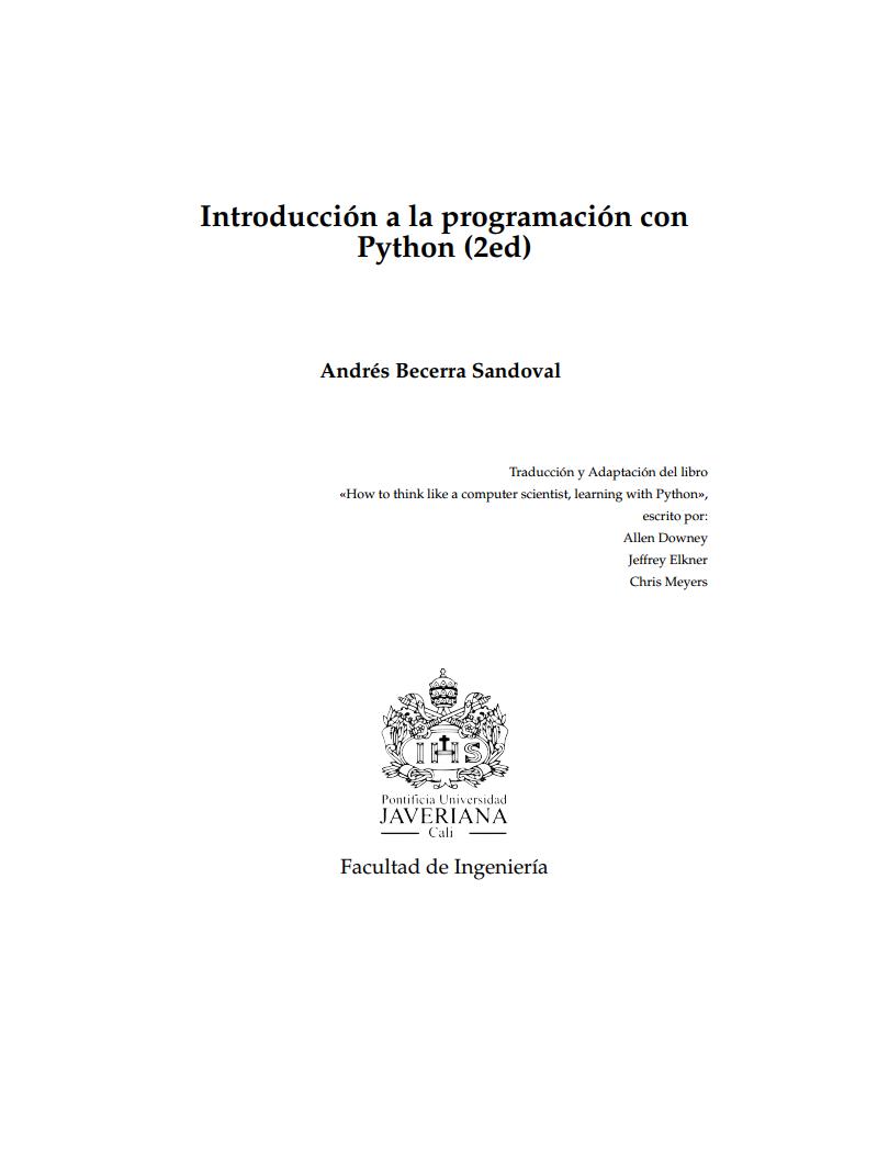 Imágen de pdf Introducción a la programación con Python