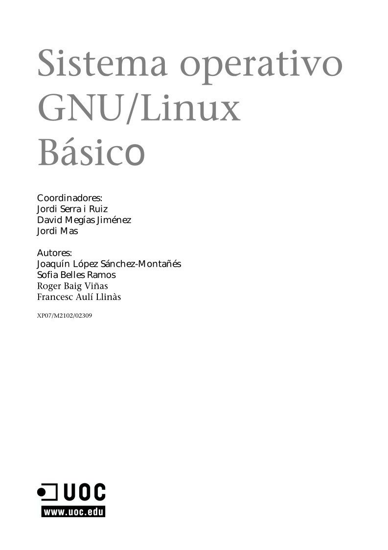 PDF de programación - Sistema operativo GNU/Linux Básico