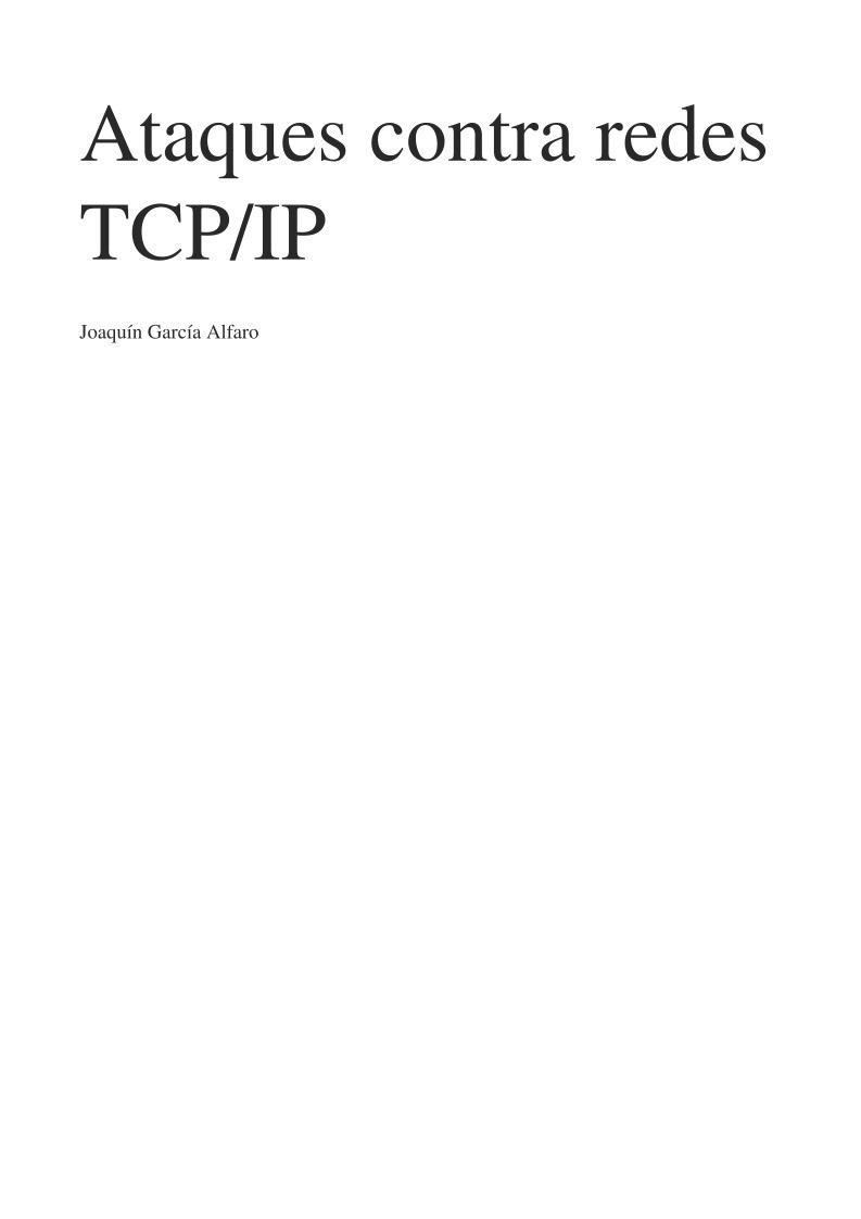 Imágen de pdf Ataques contra redes TCP/IP