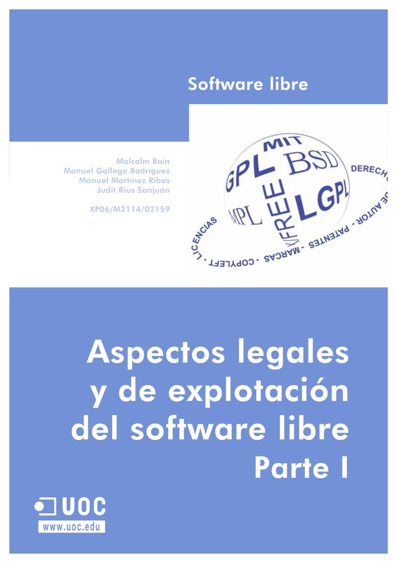 Imágen de pdf Aspectos legales y de explotación del software libre - Parte I