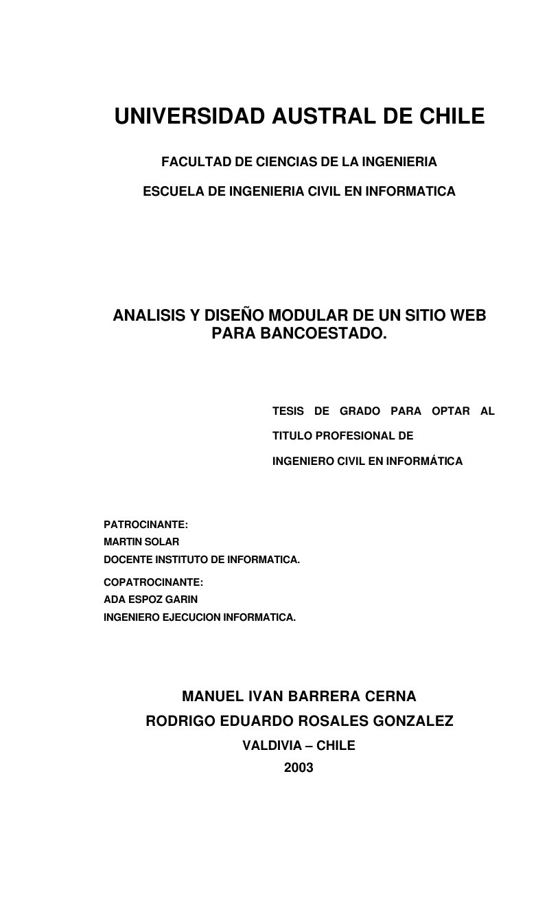 Imágen de pdf ANALISIS Y DISEÑO MODULAR DE UN SITIO WEB PARA BANCOESTADO